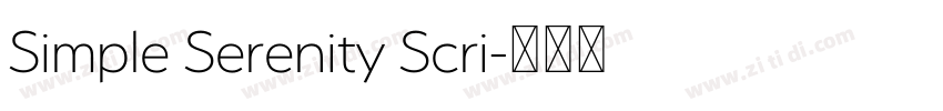 Simple Serenity Scri字体转换